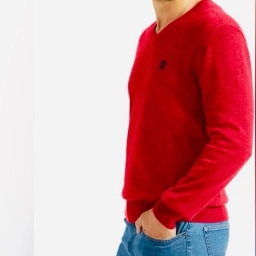 Chaps Vibrant Red Cotton Cashmere Sweater XXL